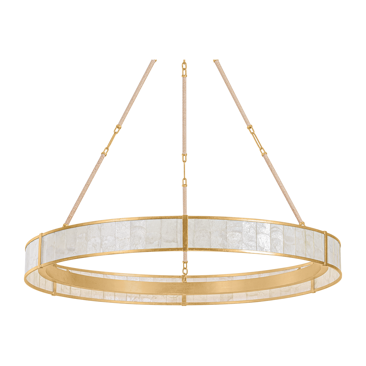 1-Light Capiz Ring Chandelier / Default Title