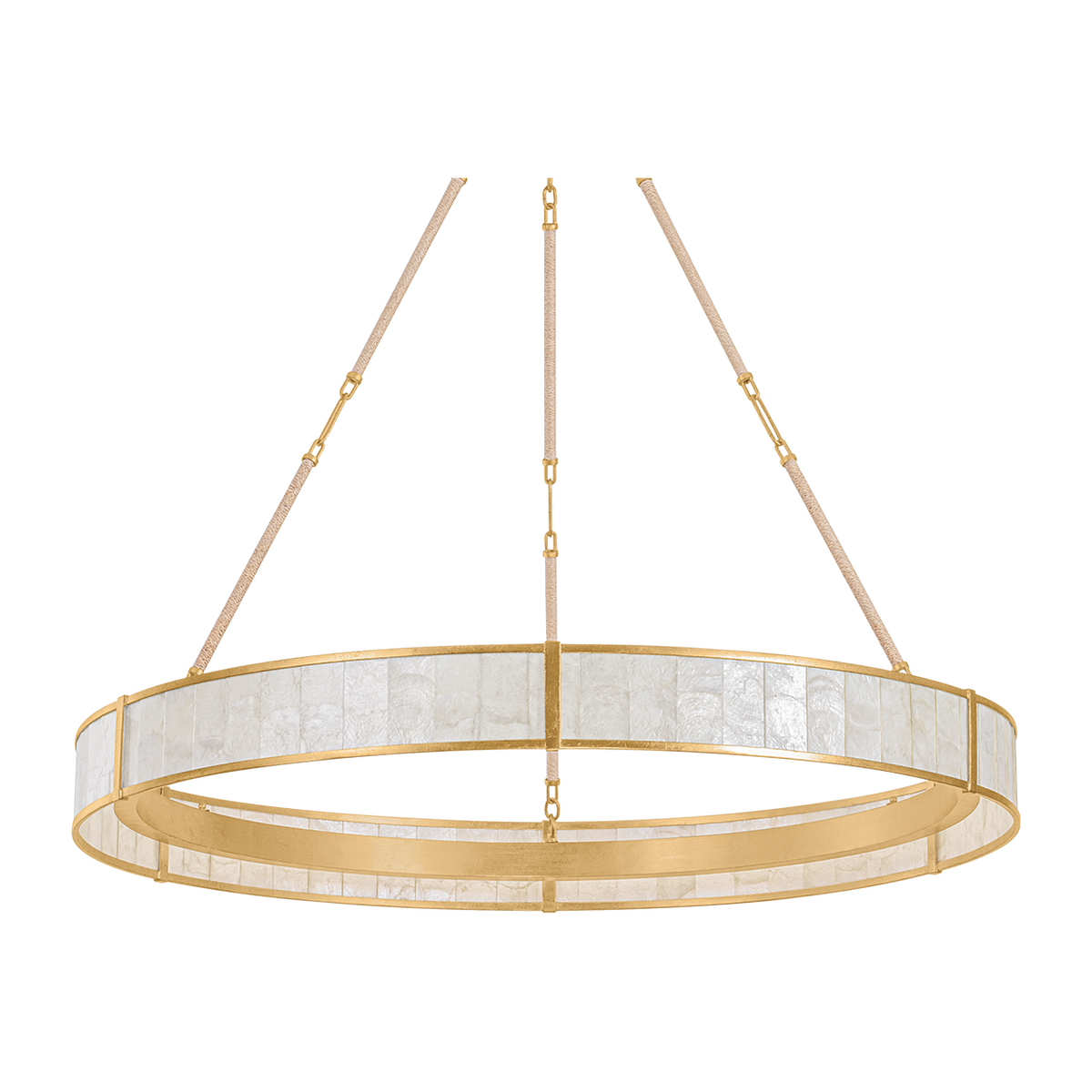 1-Light Capiz Ring Chandelier