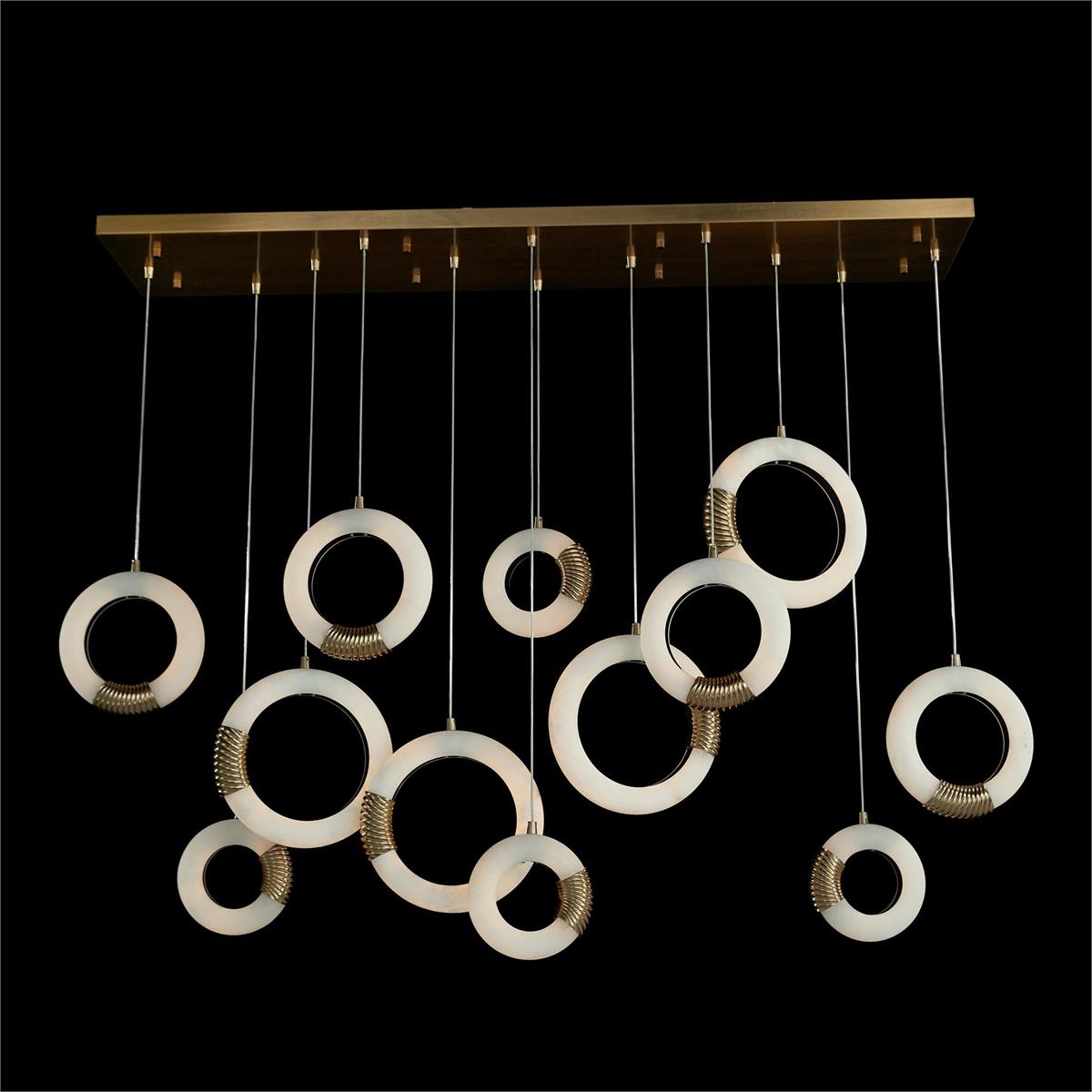 12-Light Alabaster Ring Chandelier / Default Title