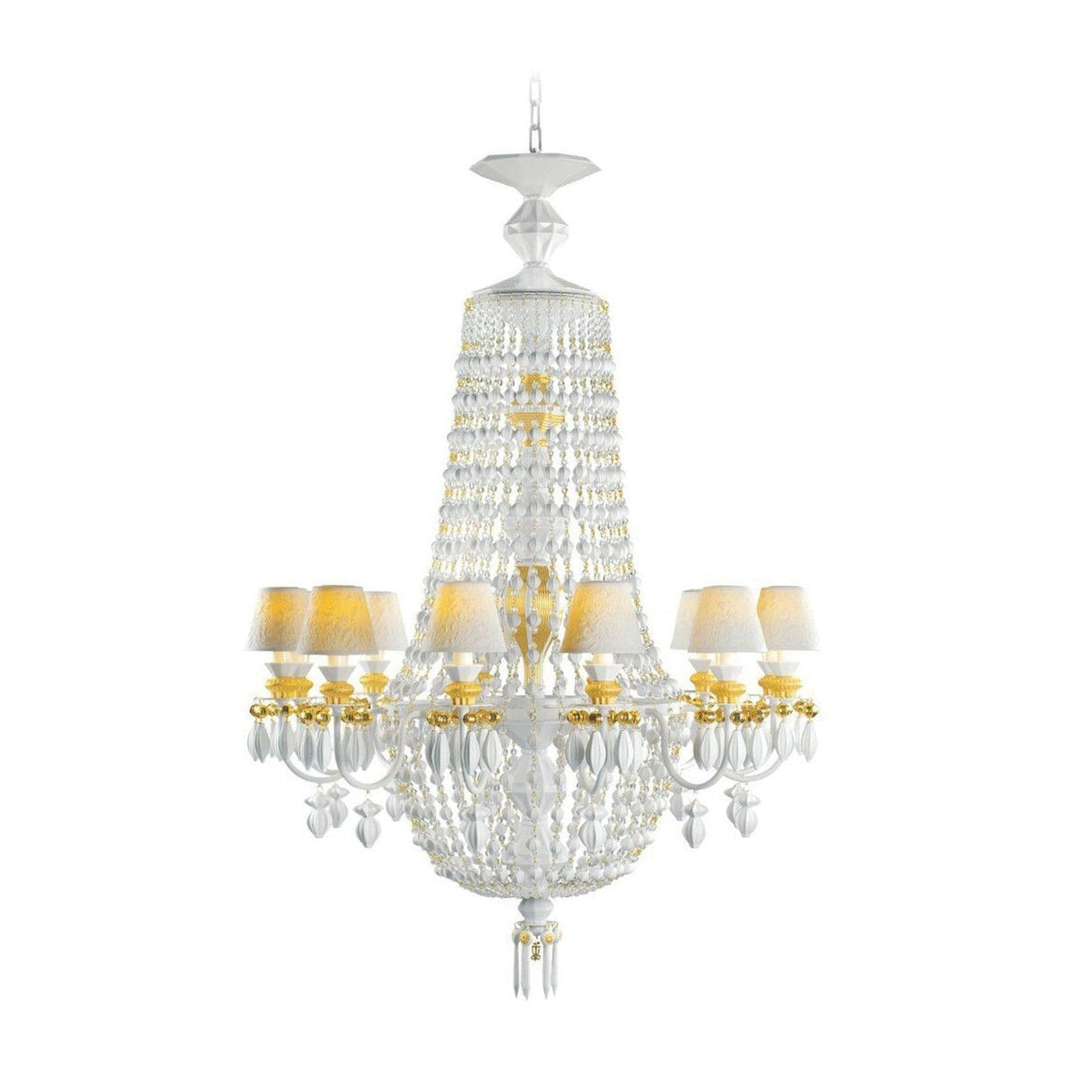 12-Light Porcelain Gold Chandelier / Default Title