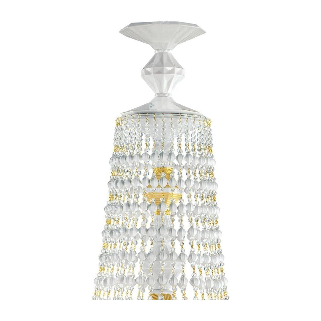12-Light Porcelain Gold Chandelier