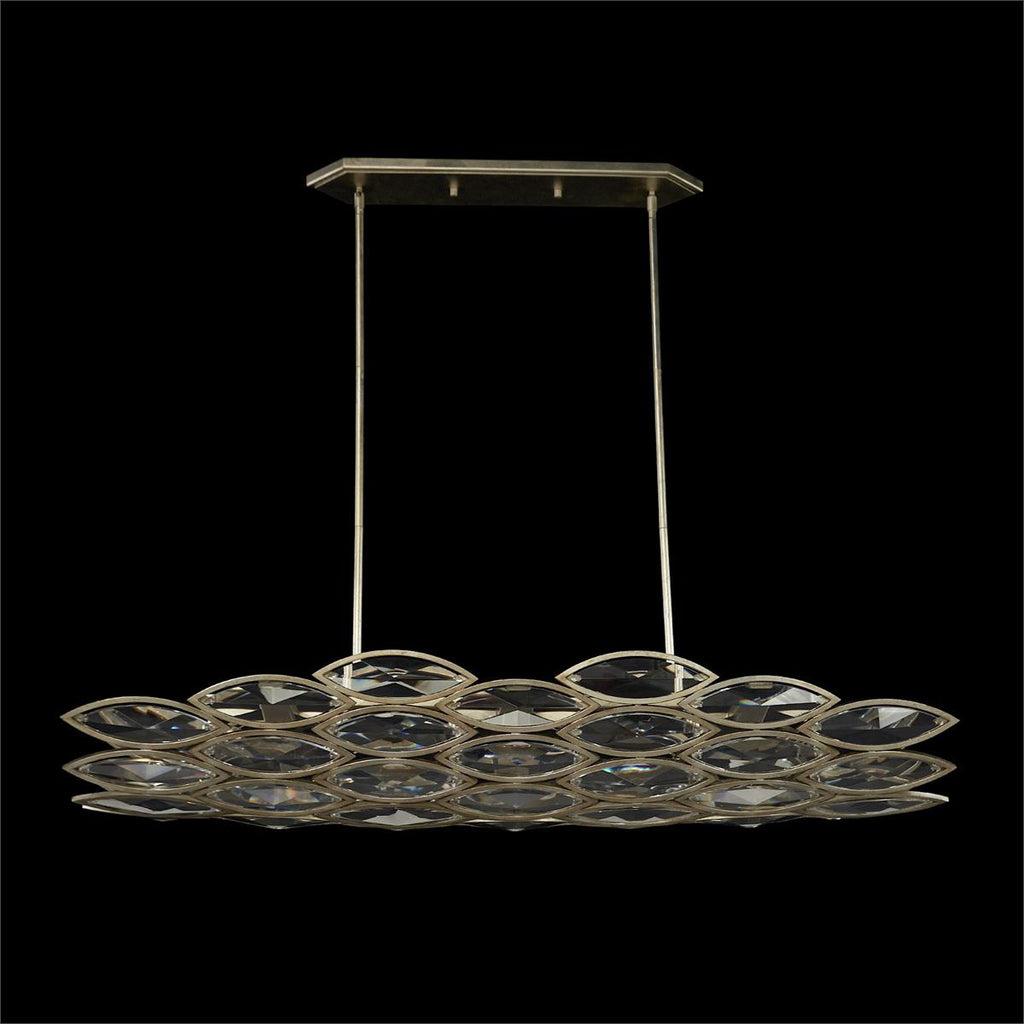 6-Light Crystal Petal Chandelier