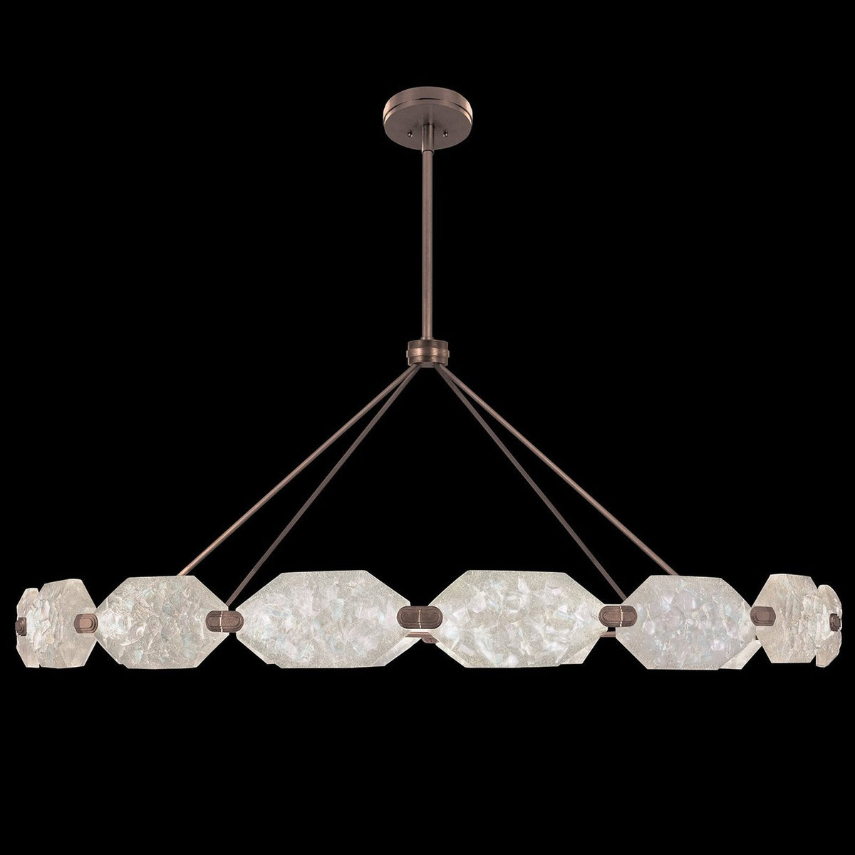 74-Inch Sculpted Glass LED Pendant