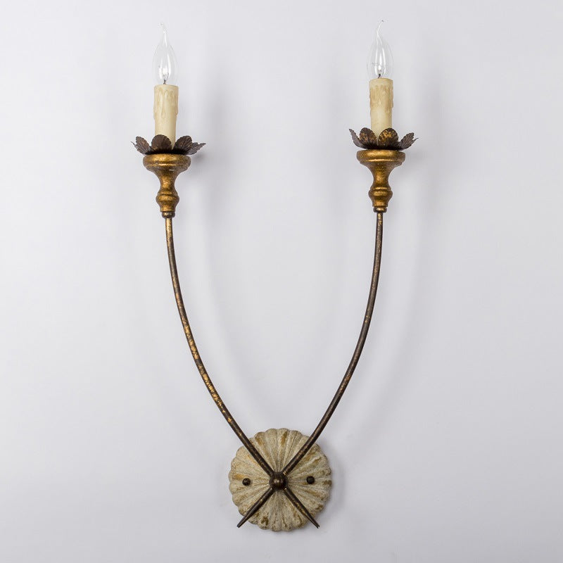 Double-Head Iron Wall Light / 7w / Warm Light
