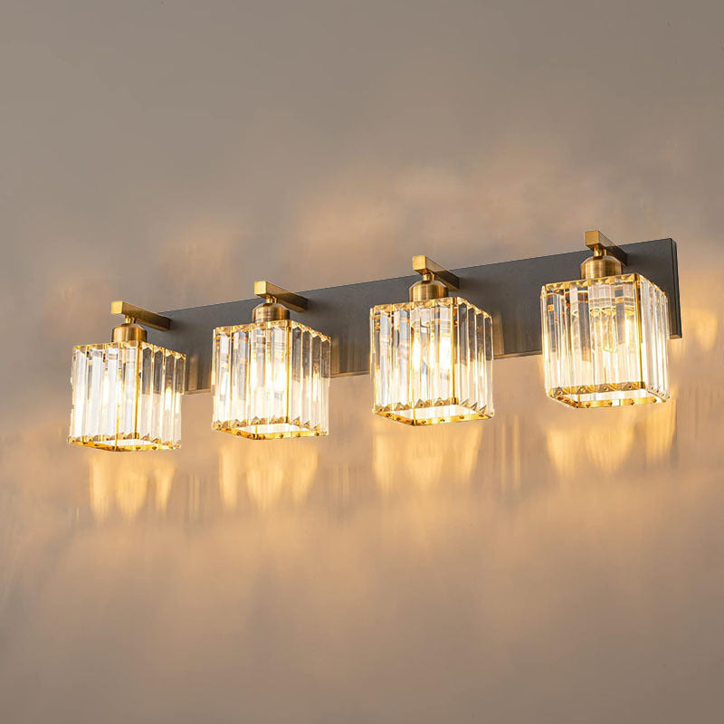 Multi-Light Black or Gold Wall Light / E26 US / Black / Four