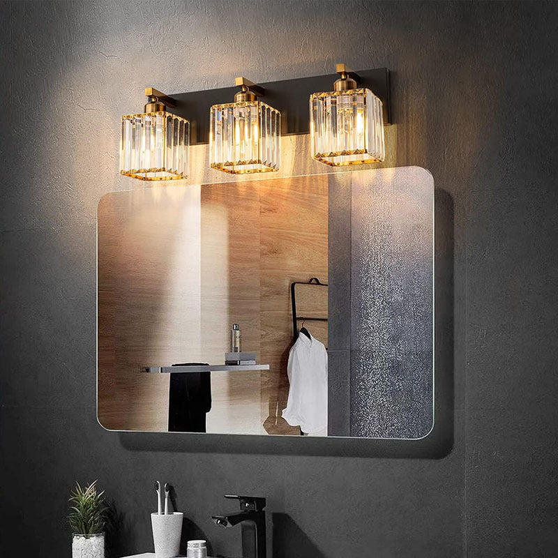Multi-Light Black or Gold Wall Light / E26 US / Black / Two