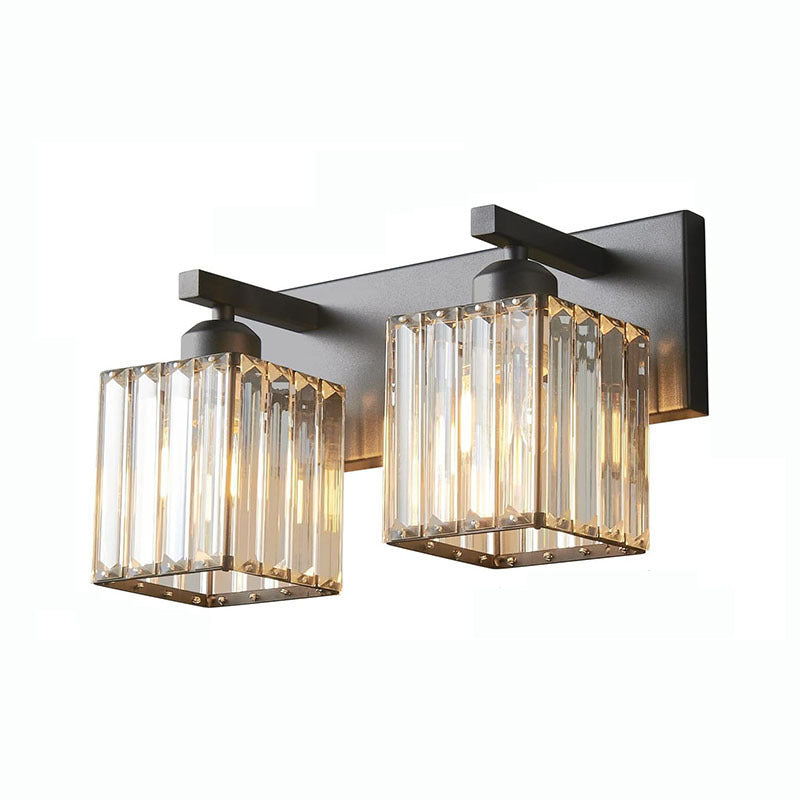 Multi-Light Black or Gold Wall Light / E27 Conventional / Black / Two