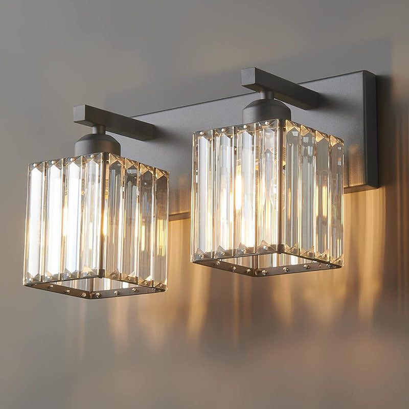 Multi-Light Black or Gold Wall Light / E26 US / Gold / Two