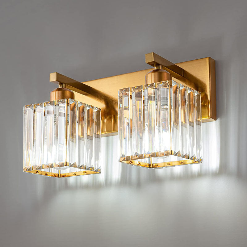 Multi-Light Black or Gold Wall Light / E26 US / Gold / Three
