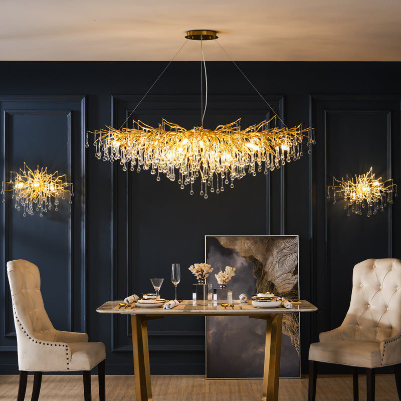 Round Glass LED Chandelier / Round diameter 180CM / warm light