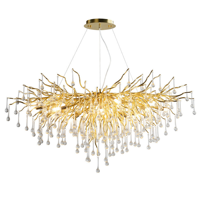 Round Glass LED Chandelier / Round diameter 180CM / neutral light