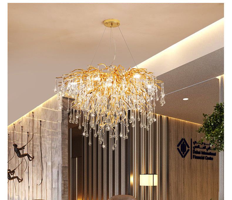 Round Glass LED Chandelier / Round diameter 180CM / White light