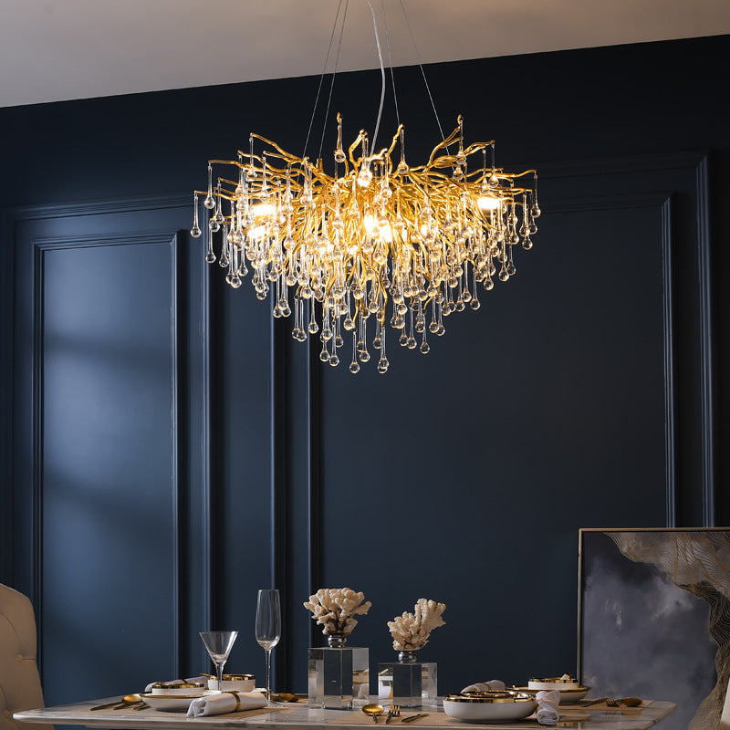 Round Glass LED Chandelier