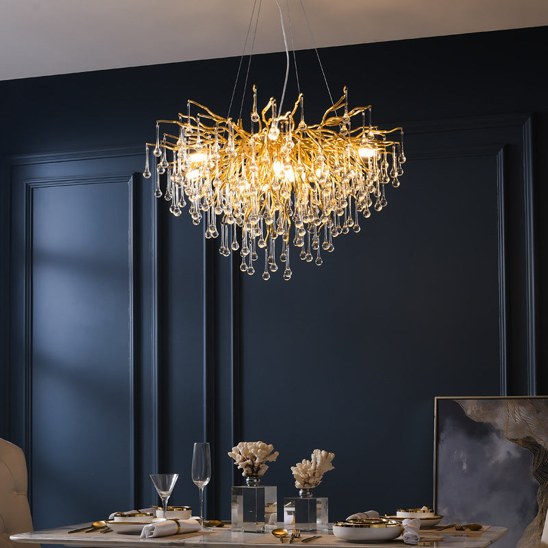 Round Glass LED Chandelier