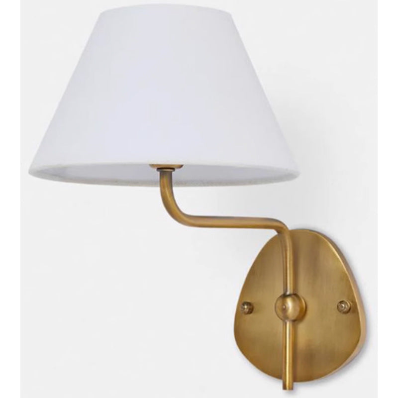 Single-Head Copper Fabric Wall Light / H Single Head